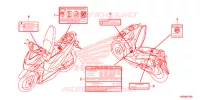 ETIQUETA CUIDADO(1) para Honda BEAT 110 CBS 2018