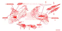 MARCA/FAIXA(1) para Honda BEAT 110 CBS 2018