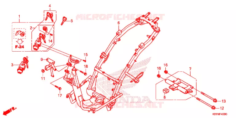 CORPO QUADRO Honda SCOOTER 110 BEAT 2018  ACH110CBFJ