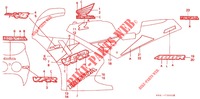 EMBLEMA/FAIXA (VFR400R3L) para Honda VFR 400 R3 Without speed warning light 1990