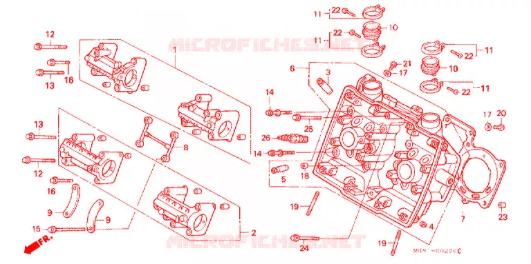 CABECA FRENTE MOTOR Honda MOTO 400 VFR 1991  VFR400R3L