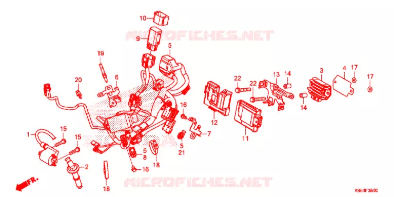 CABLAGEM/BATERIA Honda MOTO 250 CRF 2018  CRF250RJ