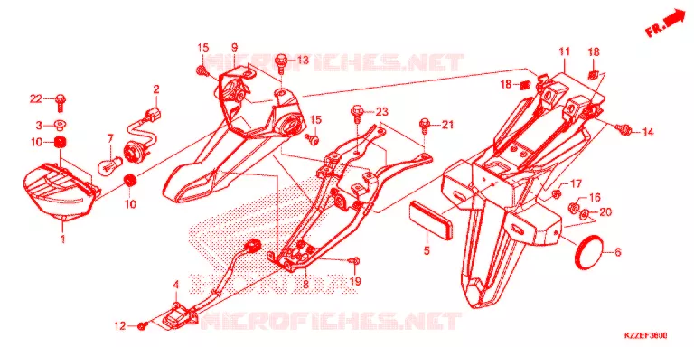 LUZ TRASEIRA(2) Honda MOTO 250 CRF 2018  CRF250RLJ