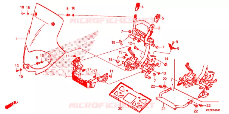 WINDSHIELD Honda MOTO 250 CRF 2018  CRF250RLJ
