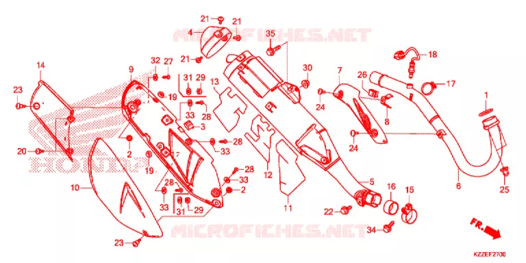 SILENCIADOR ESCAPE(2) Honda MOTO 250 CRF 2018  CRF250RLJ