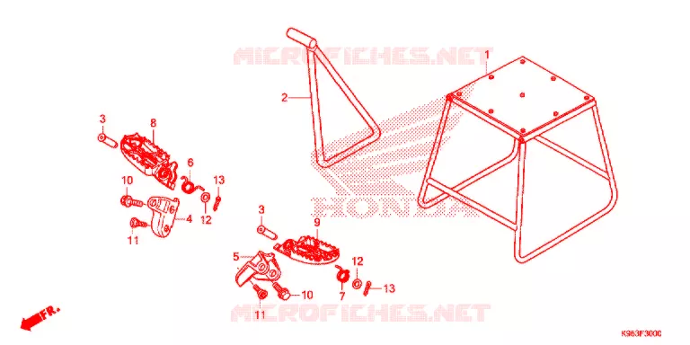 POUSA-PES/DESCANCO Honda MOTO 250 CRF 2018  CRF250RJ
