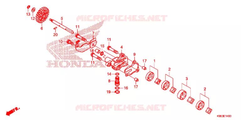CARTER/BOMBA OLEO Honda MOTO 250 CRF 2018  CRF250RJ