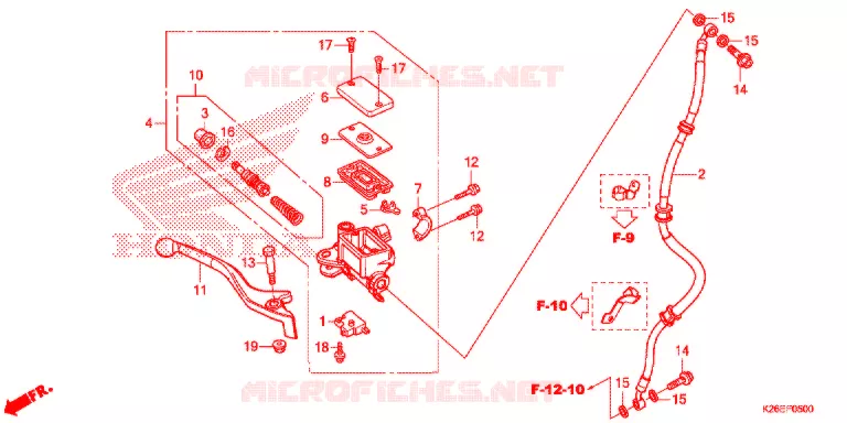 BOMBA DE TRAVÃO DIANTEIRA Honda MOTO 125 MSX 2019  MSX125J_KO