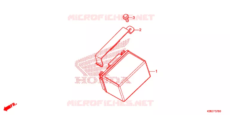 FERRAMENTAS/CAIXA DE BATERIA Honda MOTO 125 MSX 2018  MSX125J_CA