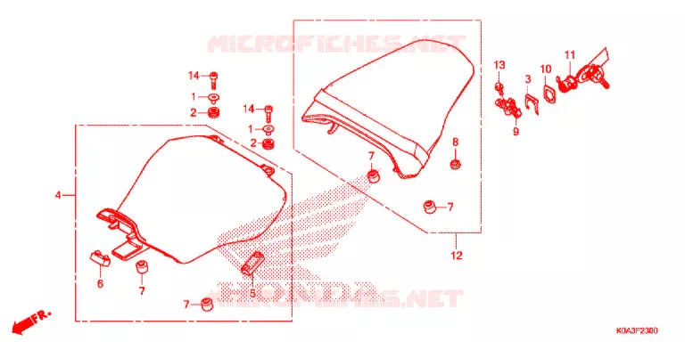 ASSENTO SIMPLES(2) Honda MOTO 300 CBF 2018  CBF300NAJ