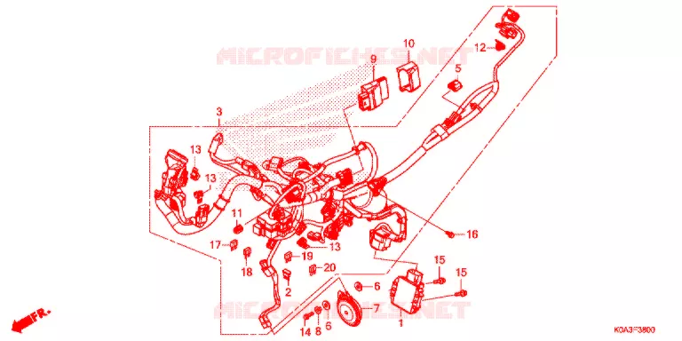CABLAGEM/BATERIA Honda MOTO 300 CBF 2020  CBF300NAJ