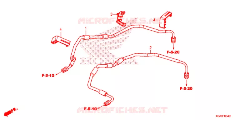 TUBO DO FREIO DIANTEIRO Honda MOTO 300 CBF 2020  CBF300NAJ