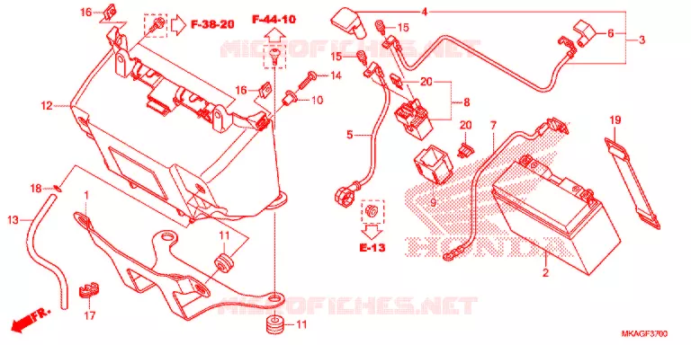 FERRAMENTAS/CAIXA DE BATERIA Honda MOTO 750 NC 2018  NC750SDJ