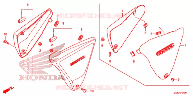 TAMPA LATERAL/TAMPA DO TANQUE Honda MOTO 1100 CB 2018  CB1100NAJ_J