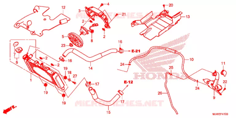 RADIADOR Honda MOTO 500 CBR 2018  CBR500RAJ
