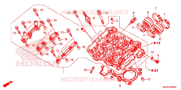 CILINDRO/CABECA MOTOR Honda MOTO 500 CBR 2018  CBR500RAJ_FO