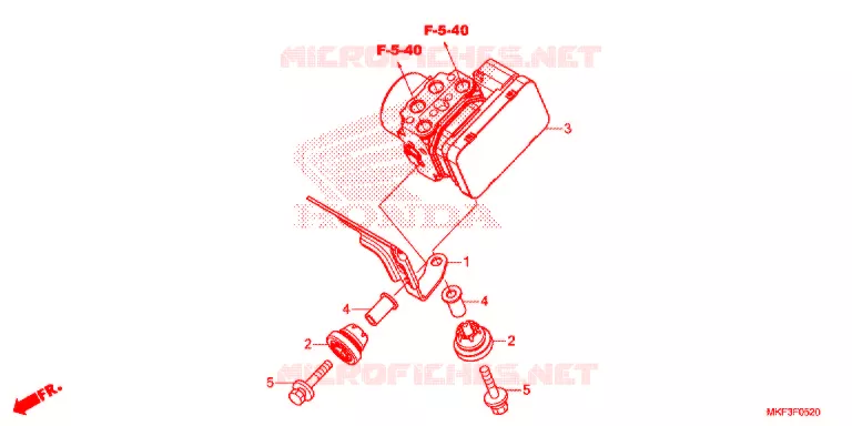 TRAVAO FR.BOMBA PRINCIPAL/MODULADOR ABS Honda MOTO 1000 CBR 2018  CBR1000RAJ