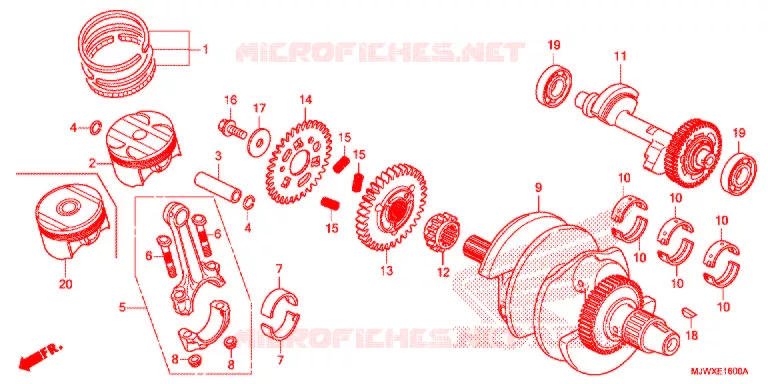 CAMBOTA/PISTAO Honda MOTO 500 CB 2018  CB500XAJ