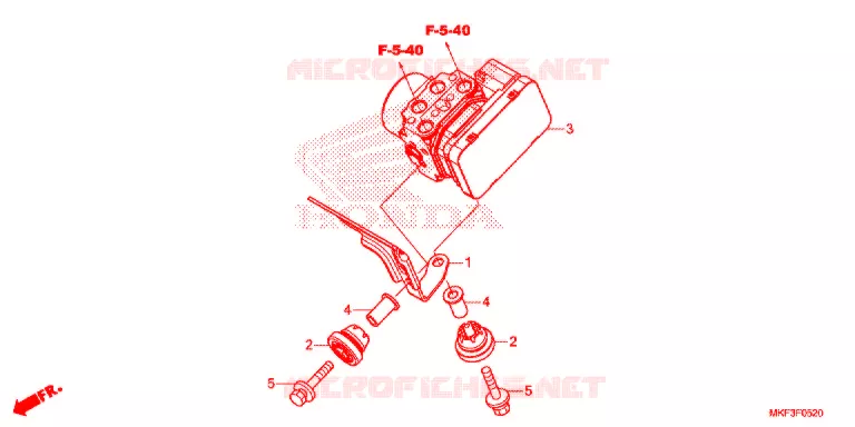 TRAVAO FR.BOMBA PRINCIPAL/MODULADOR ABS Honda MOTO 1000 CBR 2018  CBR1000S1J