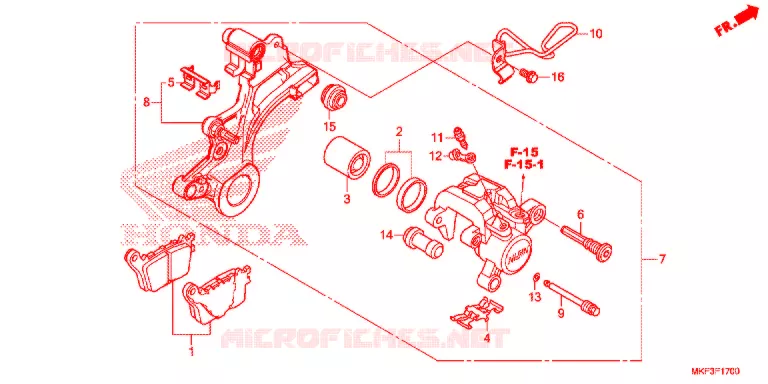 PINCA TRAVAO TRASEIRO Honda MOTO 1000 CBR 2019  CBR1000S2J