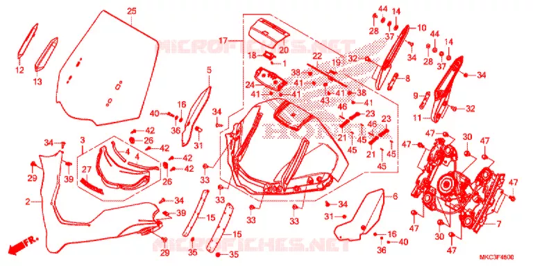 WINDSHIELD Honda MOTO 1800 GOLD-WING 2018  GL1800BJ