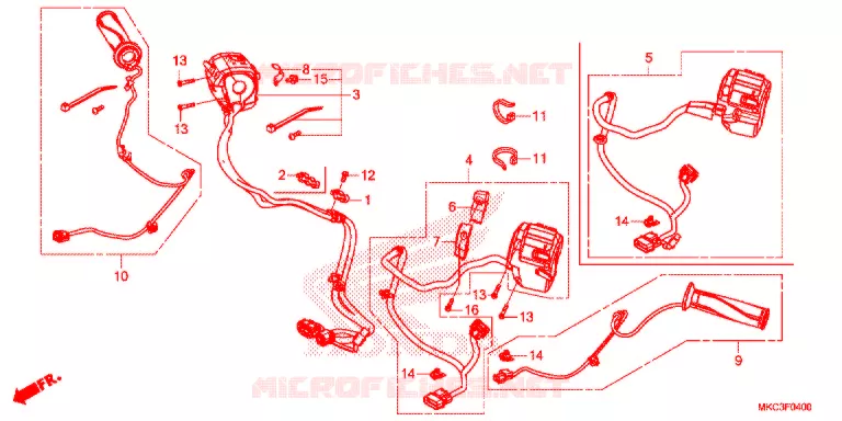 INTERRUPTOR GUIADOR/ALAVANCA/ CABO Honda MOTO 1800 GOLD-WING 2018  GL1800BJ