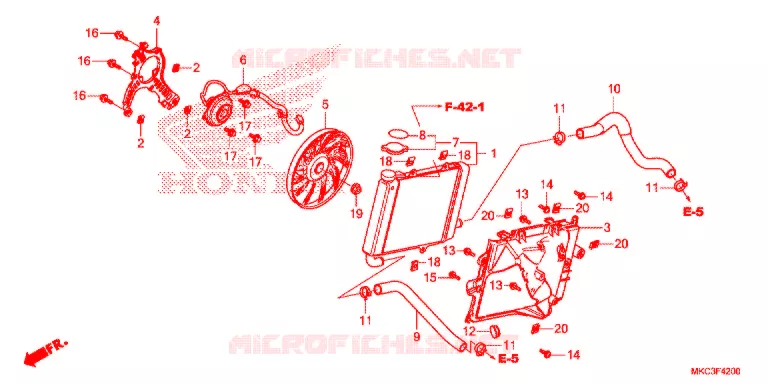 RADIADOR (D.) Honda MOTO 1800 GOLD-WING 2018  GL1800BJ