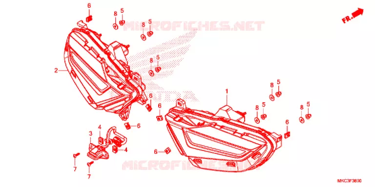 GUARDA-LAMAS TRÁS Honda MOTO 1800 GOLD-WING 2019  GL1800DAJ