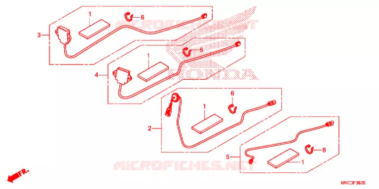 antena e cabos Honda MOTO 1800 GOLD-WING 2019  GL1800DAJ