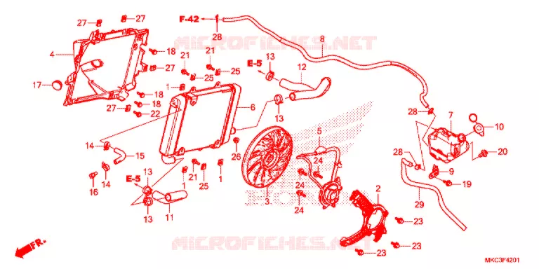 RADIADOR (G.) Honda MOTO 1800 GOLD-WING 2018  GL1800DAJ