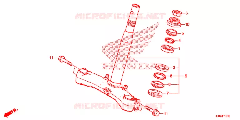 COLUNA DIRECCAO/PONTE SUPERIOR Honda SCOOTER 125 FORZA 2018  NSS125ADK