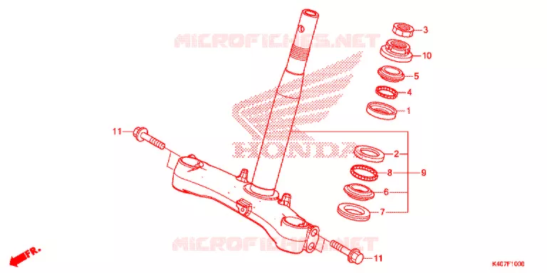 COLUNA DIRECCAO/PONTE SUPERIOR Honda SCOOTER 125 FORZA 2019  NSS125ADK