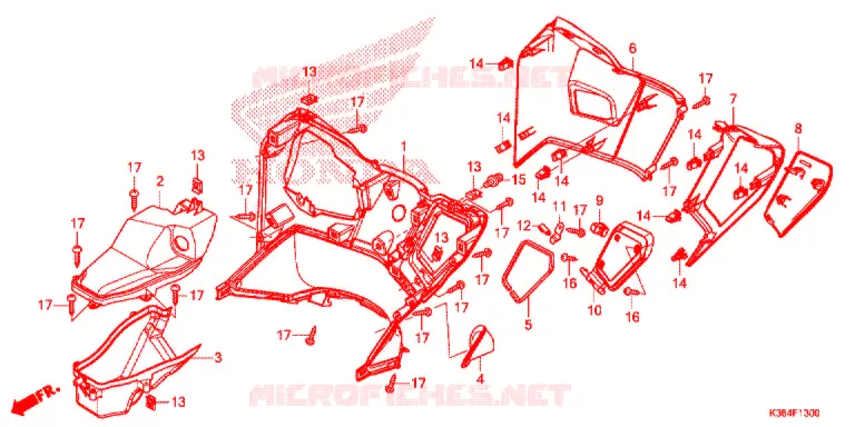 CAIXA INTERIOR Honda SCOOTER 150 PCX 2018  WW150J_A