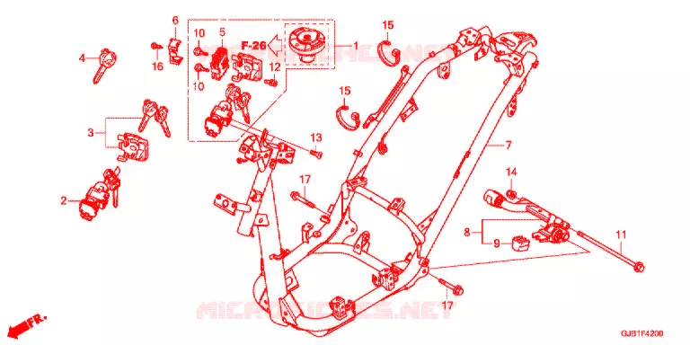 CORPO QUADRO Honda SCOOTER 50 GIORNO 2020  NCW50J