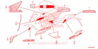 EMBLEMA/FAIXA para Honda CB 650 F ABS RED 2018