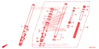 FORQUILHA FRENTE para Honda CB 650 F ABS RED 2018