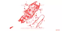 GUARDA LAMAS TRASEIRO para Honda CB 650 F ABS RED 2018