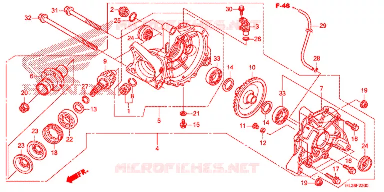 CARRETO SECUNDARIA FINAL/ VEIO EIXO TRASEIRO Honda ATV 700 PIONEER 2019  SXS700M2K