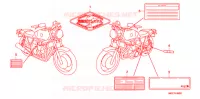 ETIQUETA CUIDADO para Honda CB 1100 SPECIAL EDITION UP HANDELBAR 2011