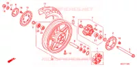 RODA TRASEIRA para Honda CB 1100 SPECIAL EDITION UP HANDELBAR 2011