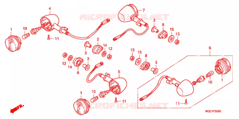 FAROLIM PISCA Honda MOTO 1100 CB 2011  CB1100AB
