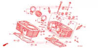 CABECA CILINDRO TRASEIRO para Honda STEED 400 VLX Flat bar handle, With speed warning light 1989