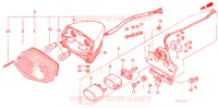 LUZ TRASEIRA/LUZ MATRICULA para Honda STEED 400 VLX Flat bar handle, With speed warning light 1989