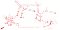 PUNHO GUIADOR/PONTE SUPERIOR/ COLUNA DIRECCAO para Honda STEED 400 VLX Flat bar handle, With speed warning light 1989