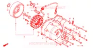 TAMPA CARTER ESQUERDA GERADOR para Honda STEED 400 VLX Flat bar handle, With speed warning light 1989