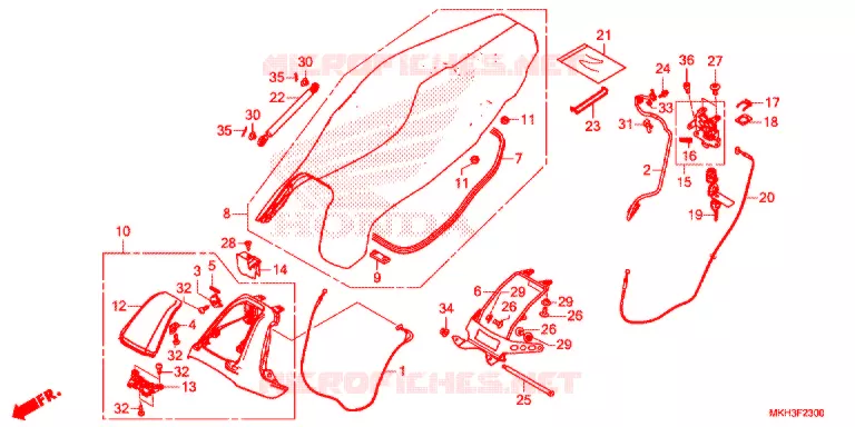 ASSENTO SIMPLES(2) Honda MOTO 750 ADV 2019  ADV750LK