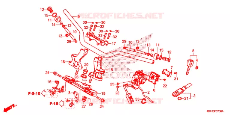 PUNHO GUIADOR/PONTE SUPERIOR/ COLUNA DIRECCAO Honda MOTO 750 ADV 2019  ADV750LK
