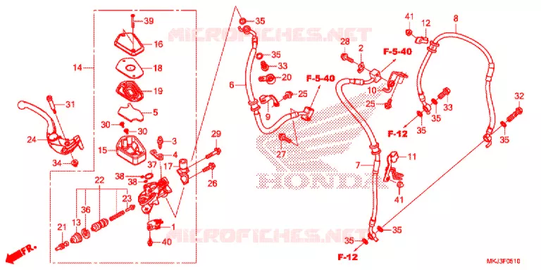 BOMBA DE TRAVÃO DIANTEIRA Honda MOTO 1000 CB 2020  CB1000RAK