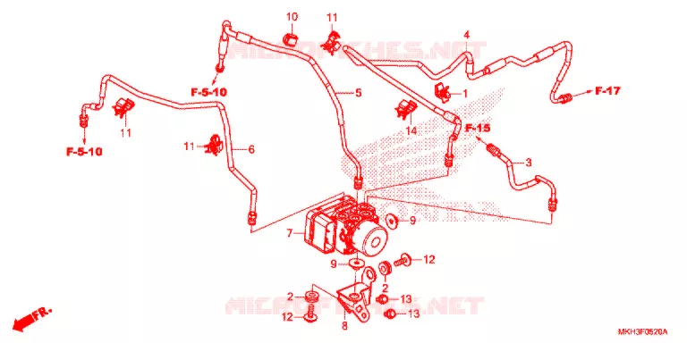 TRAVAO FR.BOMBA PRINCIPAL/MODULADOR ABS Honda MOTO 750 ADV 2019  ADV750K