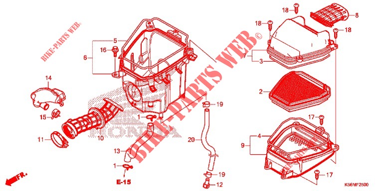 FILTRO AR para Honda RS 150 R V4 2020
